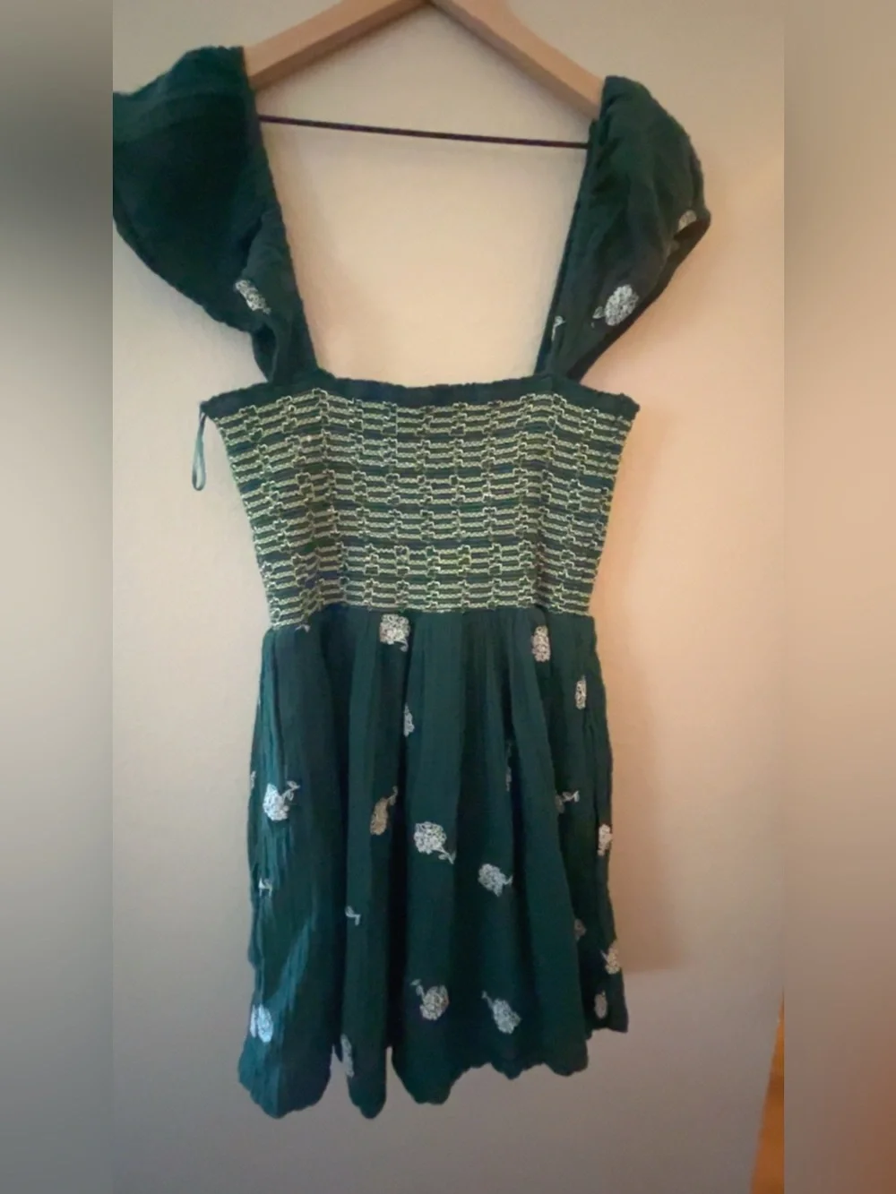 Free people Tory embroidered smocked dress